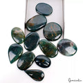 Bloodstone Lot, Cabochon, Untreated — 11 Pieces, 36mm, 1000 Ct, Madagascar