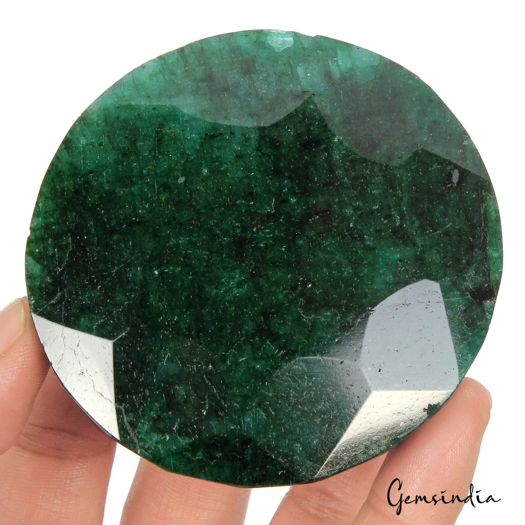 100% Natural 1400 Ct Green Emerald Round Cut Loose Earth mined Gemstone, Brazil
