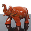 650 Cts Natural Brown Sunstone Single Stone Hand Carved Elephant Statue~2" tall