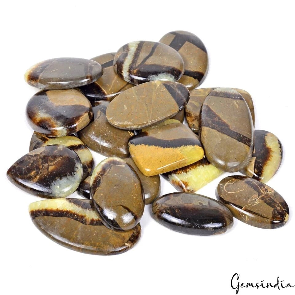 700 Cts Natural Designer Septarian Mix Cab Loose Untreated Gemstones ~20 Pcs Lot