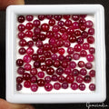 41.20 Cts Natural Ruby Cabochon Lot 100 Pcs (3mm-4mm) Vibrant Pink-Red Mix Gems