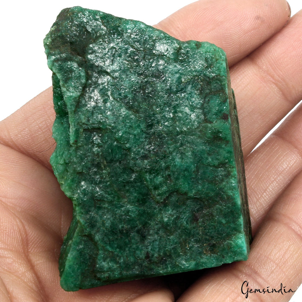 Natural Rock Green Uncut Raw Rough Brazilian Emerald Crystal Mineral 490 Ct Gems
