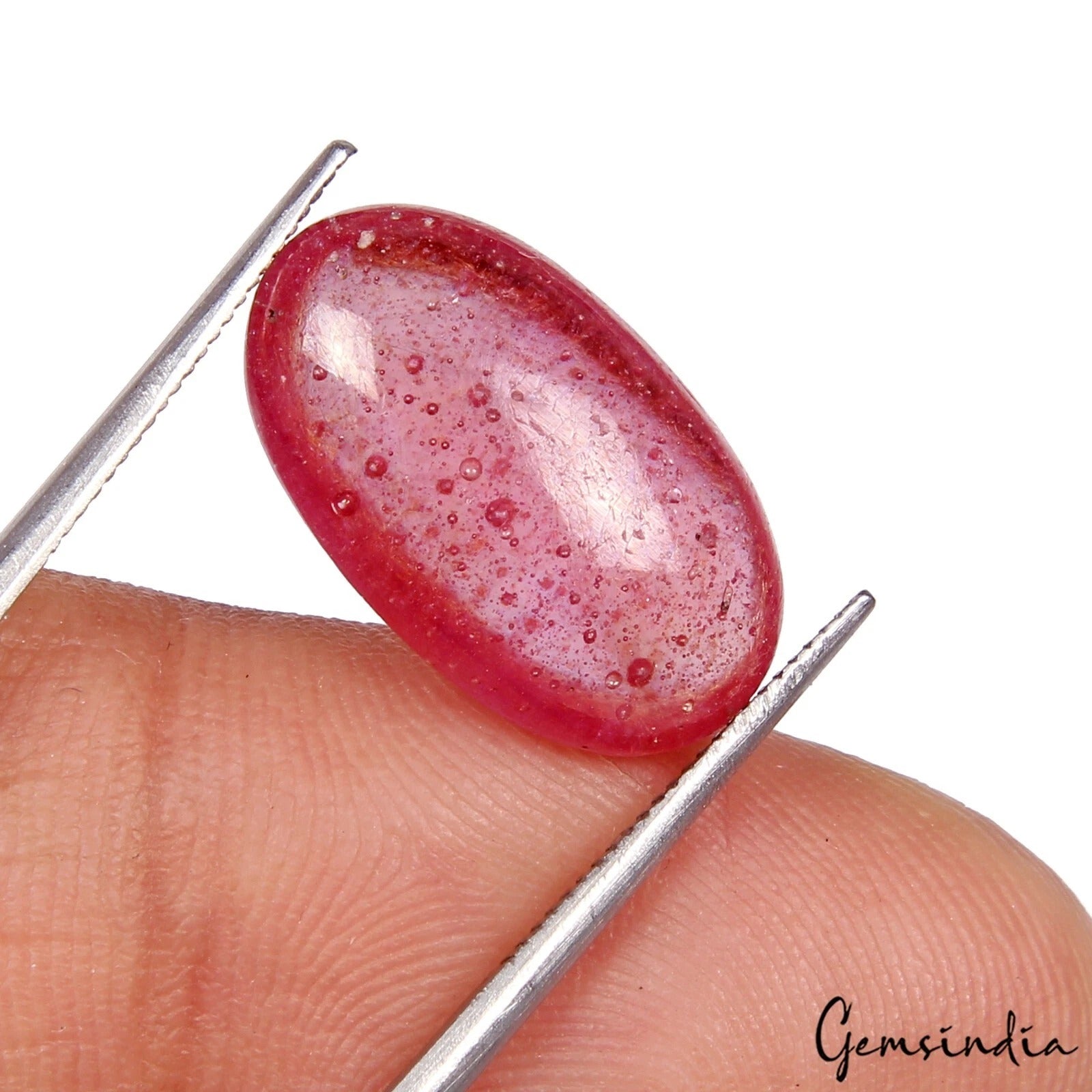Certified 11.30 Ct Natural Translucent Mozambique Red Ruby Oval Cab Gem For Ring