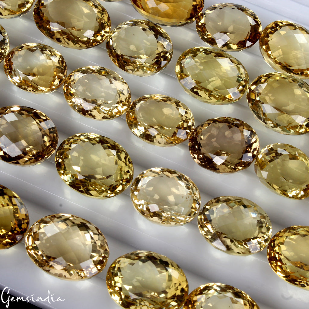 VVS 475Ct Natural Citrine 14-17mm Oval Cut Top Quality Loose Untreated Gemstones