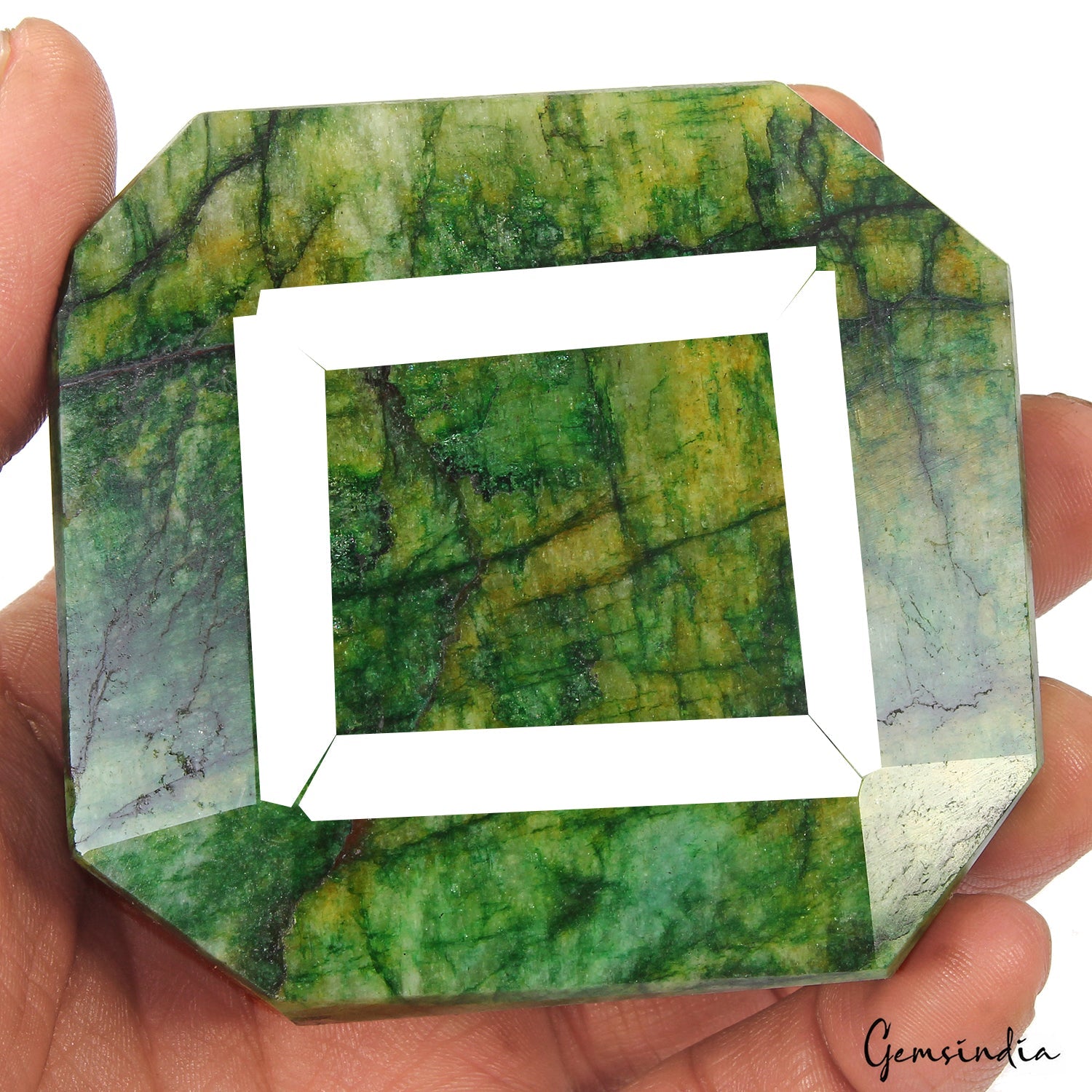 2000 Cts Natural Green Emerald Octagon Cut Loose Earth mined Gemstone, Brazil