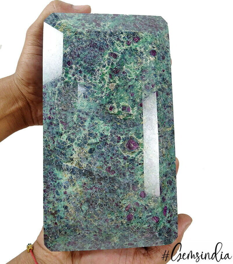 4.2 Kilo Natural Ruby Fuchsite Top Grade Large Size Octagon Gemstone AAA~7.5"