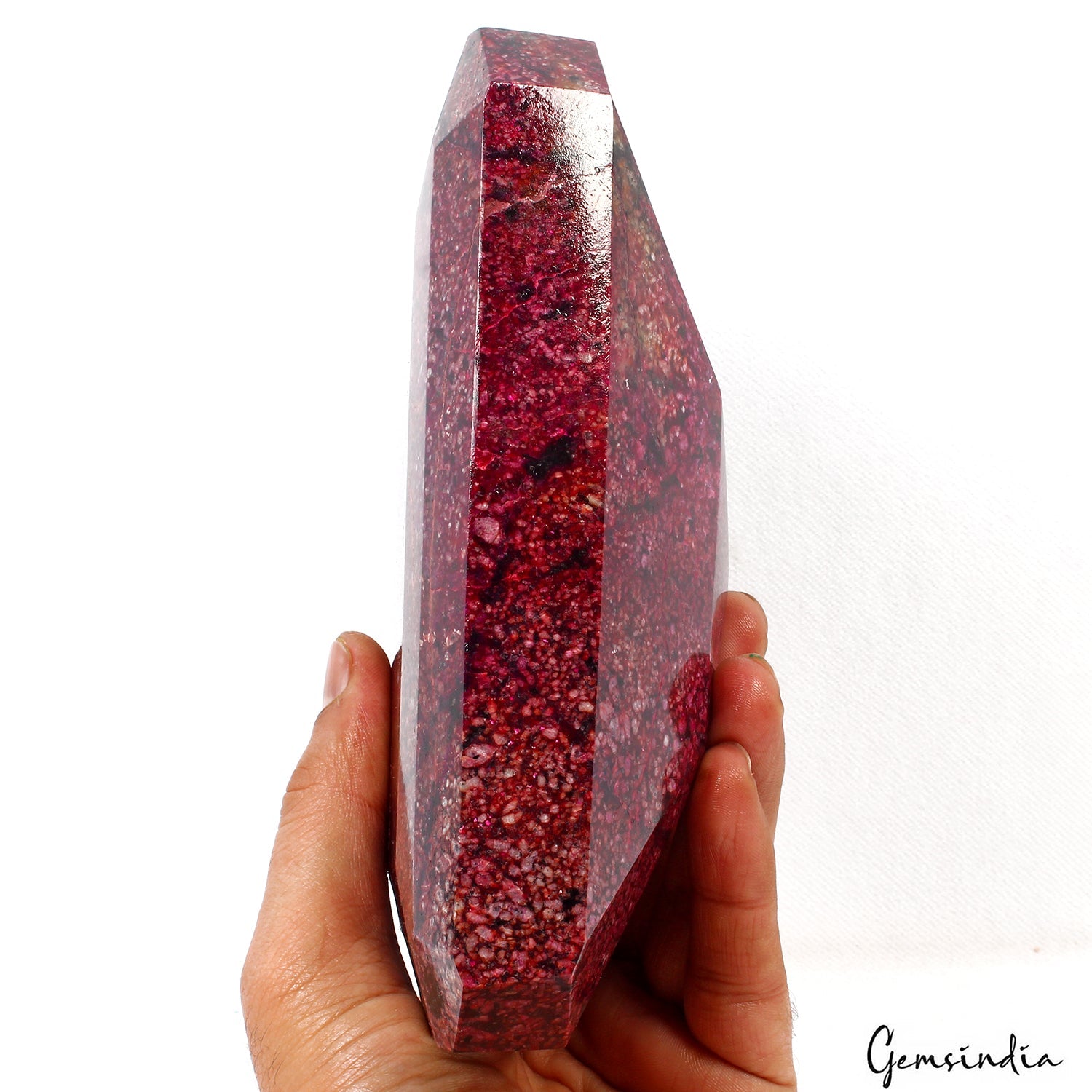 Large 2.23 Kilo Natural Red Ruby Earth Mined Octagon Faceted Huge Loose Gemstone