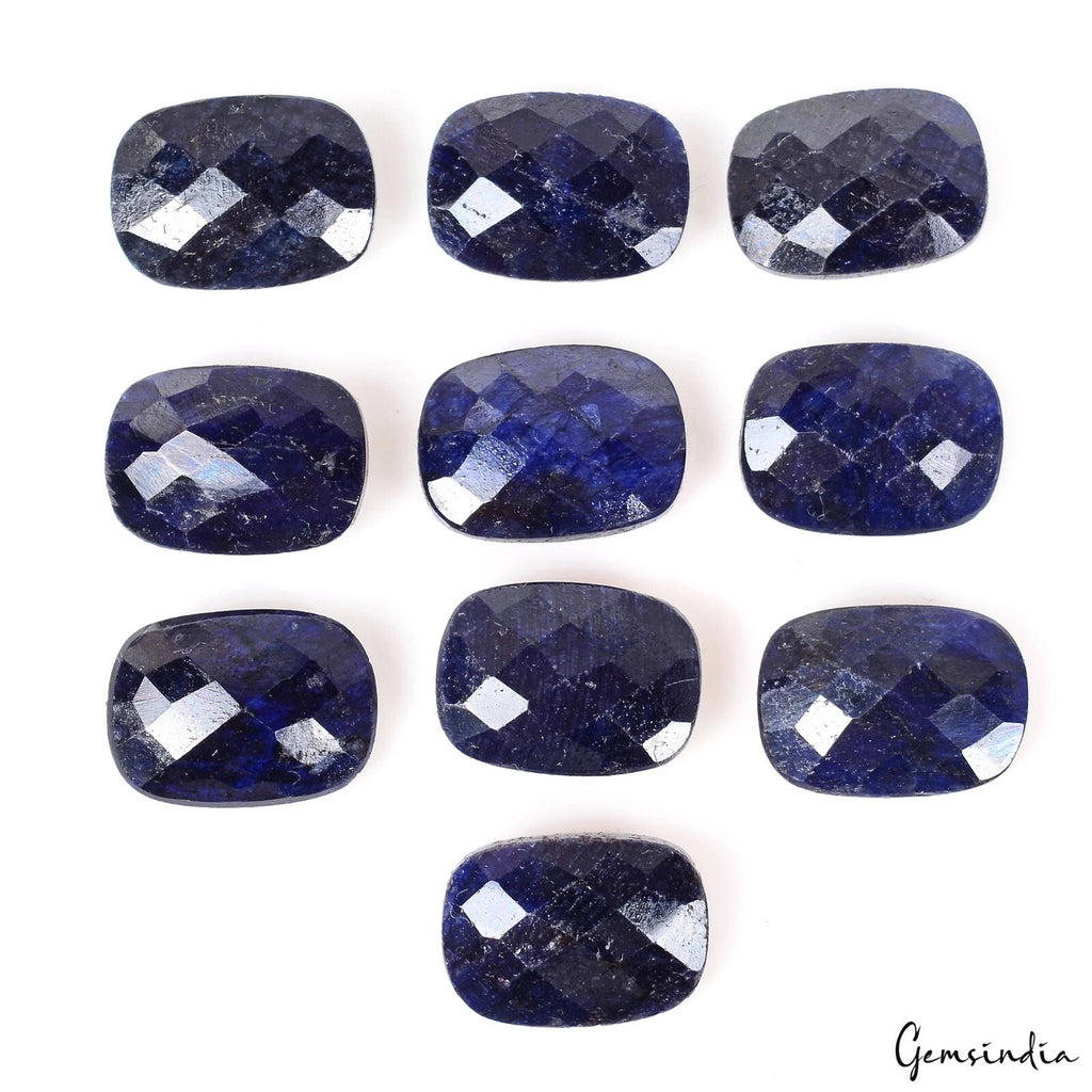 Blue Sapphire Lot, Loose Gemstone — 10 Pieces, 14x10mm, 84.40 Ct, Madagascar