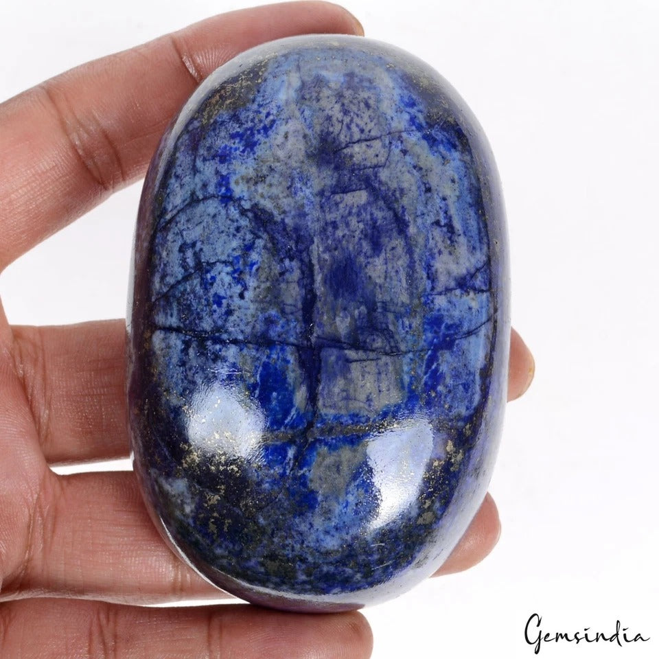 Lapis Lazuli Cabochon, Blue — 87x58x35 mm, 2020 Ct, Afghanistan