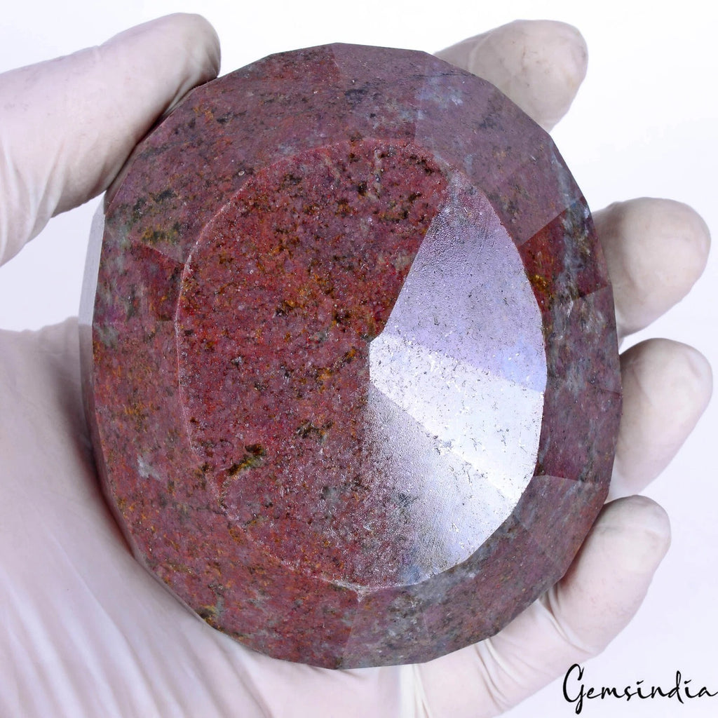 Ruby Kyanite Loose Gemstone, Untreated, Bi-Color — 90x77x46mm, 3680 Ct, Madagascar