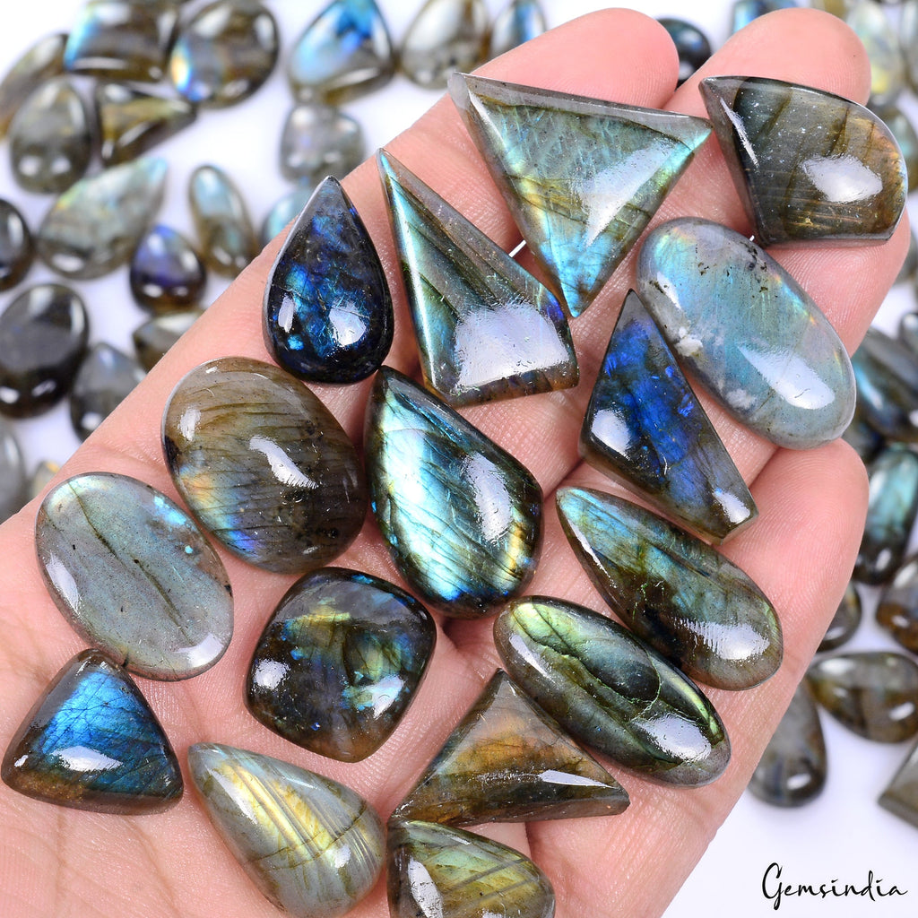1500Ct Natural Multi Labradorite Mix Shape Cabochon Loose Gemstone Wholesale Lot