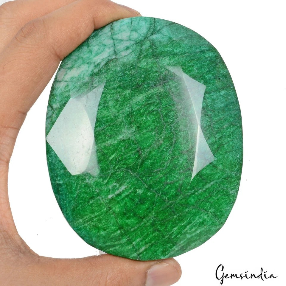 2170 Ct Natural Green Emerald Oval Cut Earth Mined Museum Size Gem from Brazil
