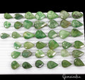 660 Ct/39 Pcs Natural Brazilian Green Emerald Pear 14mm-24mm Gems For Jewelry