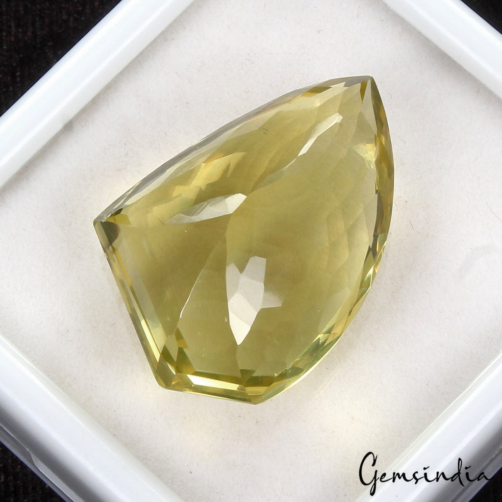 86.40 Ct Natural Untreated Golden Yellow Citrine Fancy Cut Loose Gem For Pendant