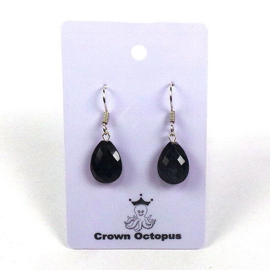 27+Cts/5gm Beautiful Natural Blue Sapphire Earring With Attached Silver Hook