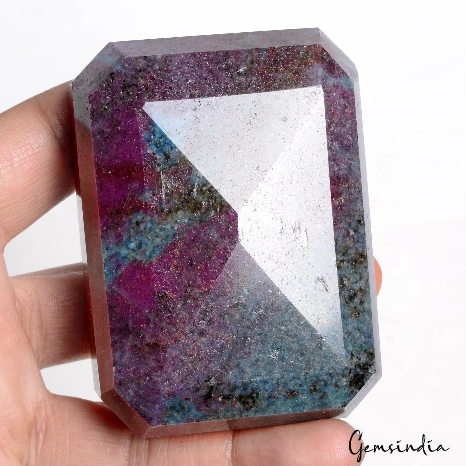 2420 Ct Natural Ruby Kyanite Octagon Cut Faceted Earth Mined Huge Loose Gemstone