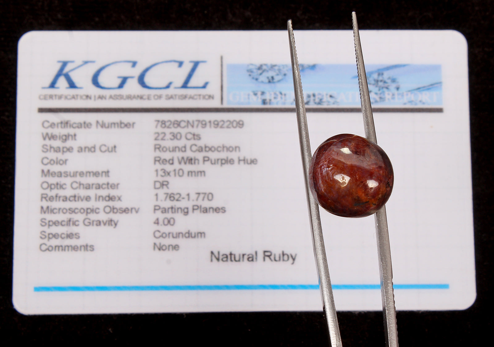 Rare 22.30 Ct Natural Untreated Star Ruby Round Cabochon Cut | Certified | AAA