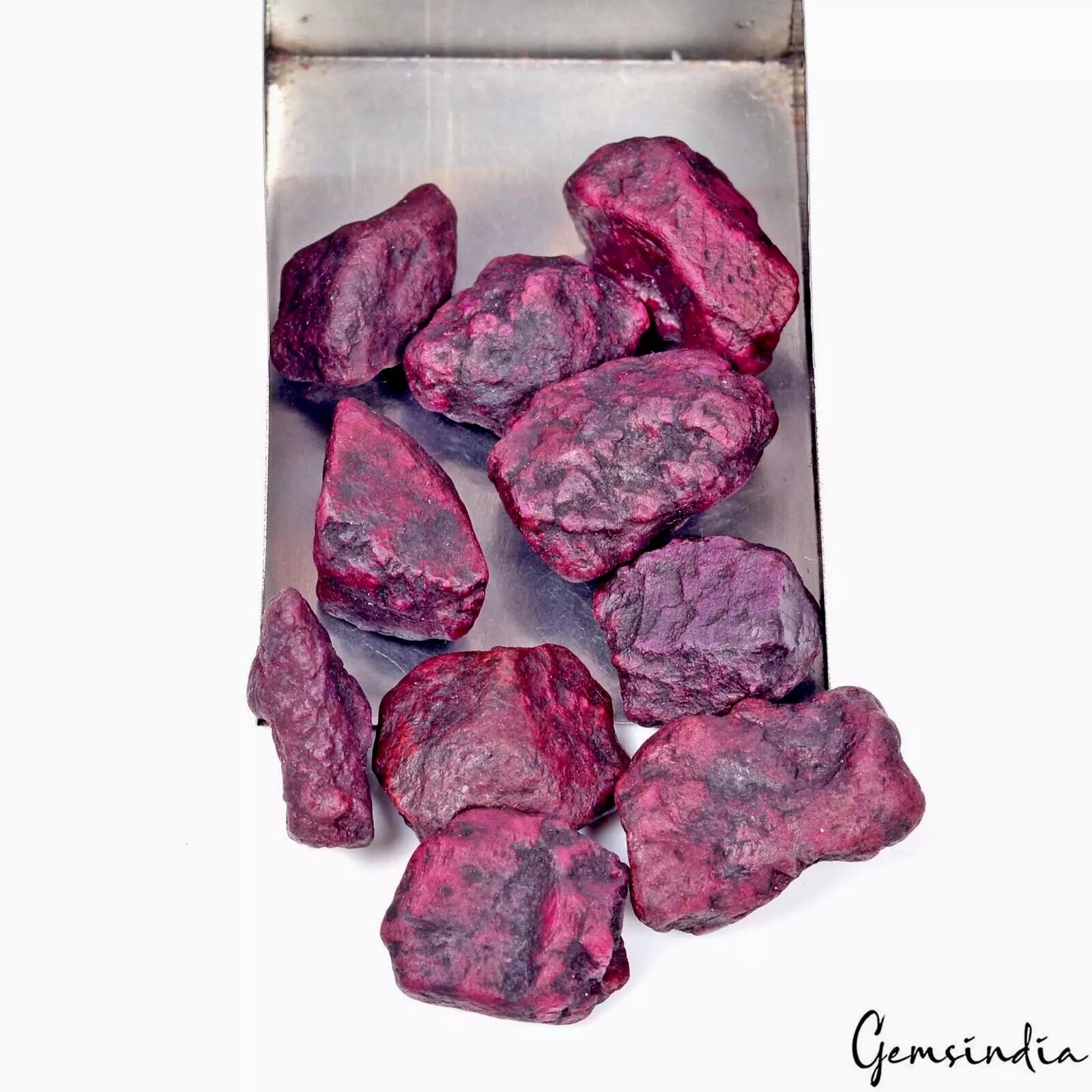 10 Pcs Natural Red Ruby Rough 15mm-22mm Loose Uncut Gemstones Specimen Wholesale
