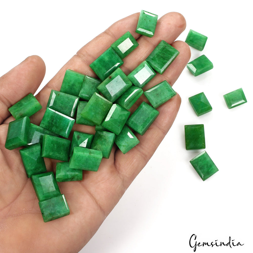 500 Ct/35 Pcs Natural Brazilian Green Emerald Baguette Cut Loose Gem For Jewelry