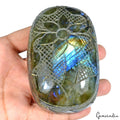 Labradorite Carving, Untreated, Blue — 97x63x43 mm, 2520 Ct
