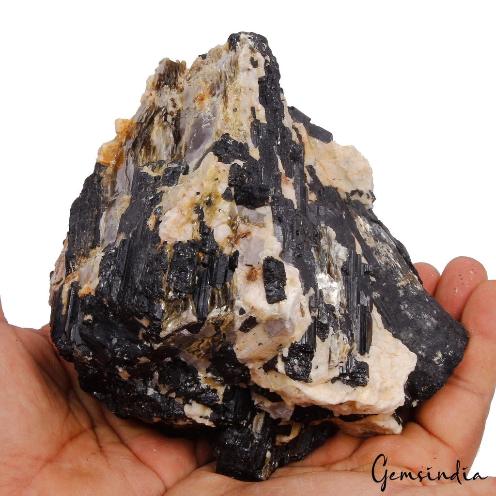 Massive Black Tourmaline w/ Feldspar Erongo Mountain Namibia Specimen Rough 2 Kg