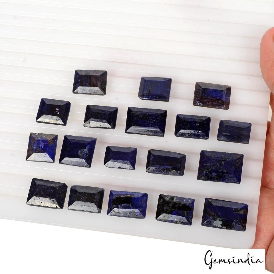 220 Ct Natural Blue Sapphire Baguette Cut 14mm-18mm Loose Ring Size Gemstone Lot