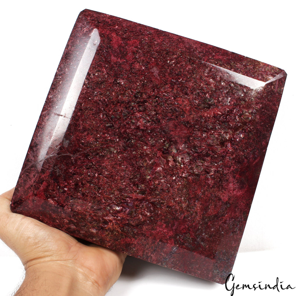 RARE 7.2 Kilo Natural HUGE Red Ruby Museum Grade Octagon Cut Loose Gemstone