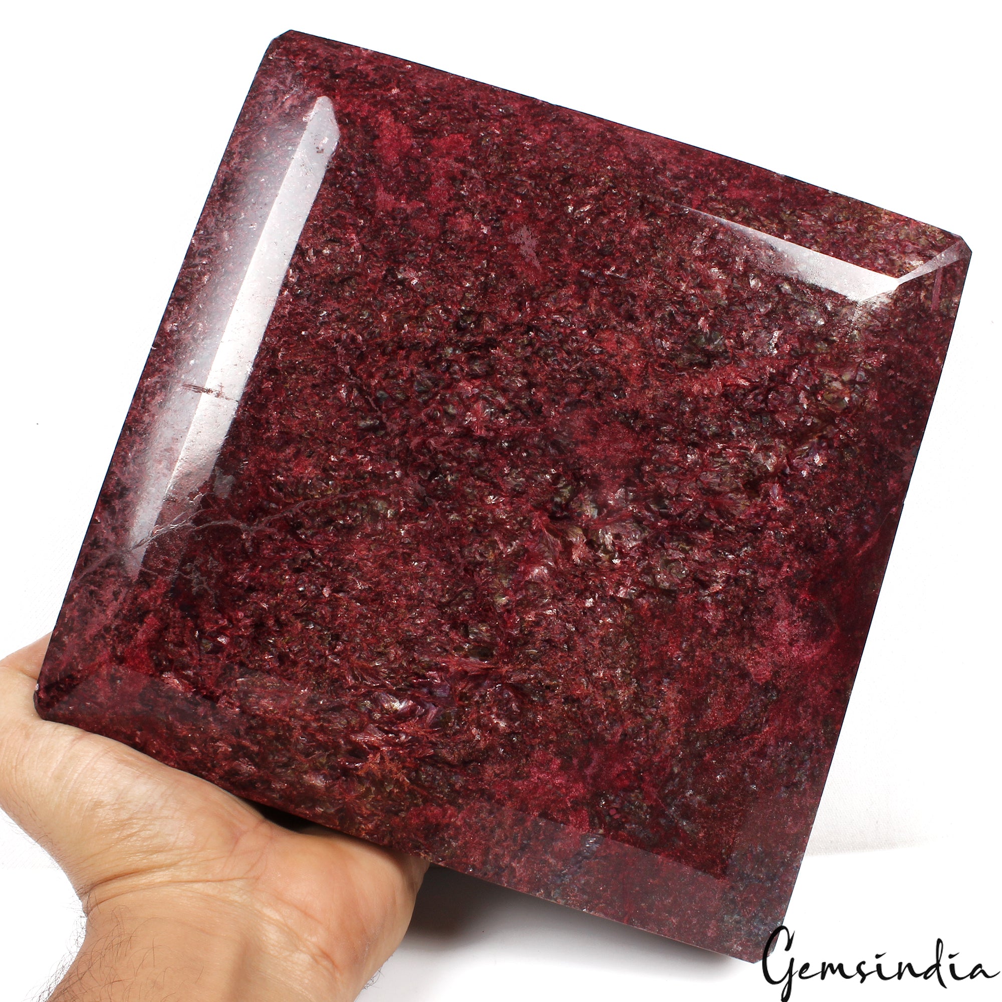 Ruby Loose Gemstone, Ocatgon Cut, Color Enhanced — 7.8x7.8x2.4 Inches, 36300 Ct (7.26 Kg), Madagascar