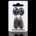 Certified 2 Pair Untreated Sapphire Rose Checker Cut Matching Pair For Earrings