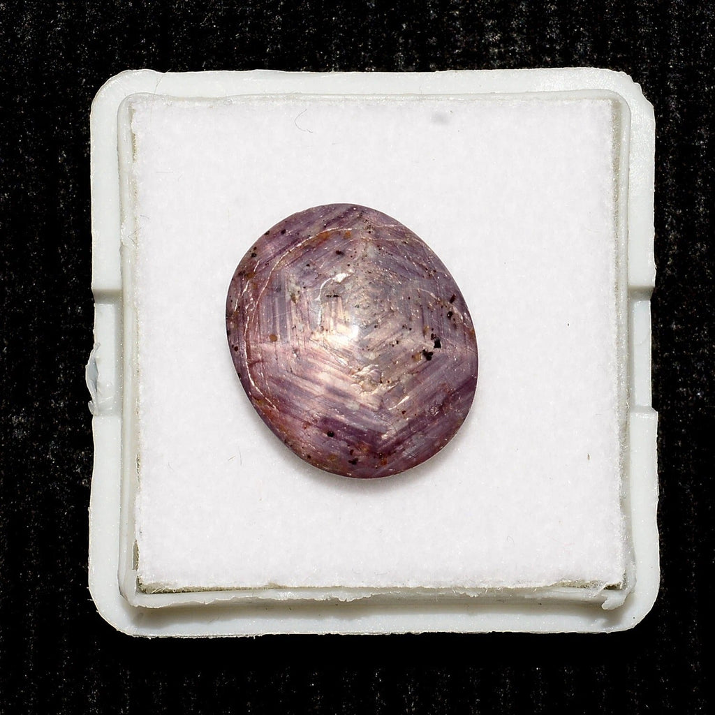 Certified 9.10 Cts Natural Untreated 6 Rays Purple Hue Star Ruby Oval Loose Gem
