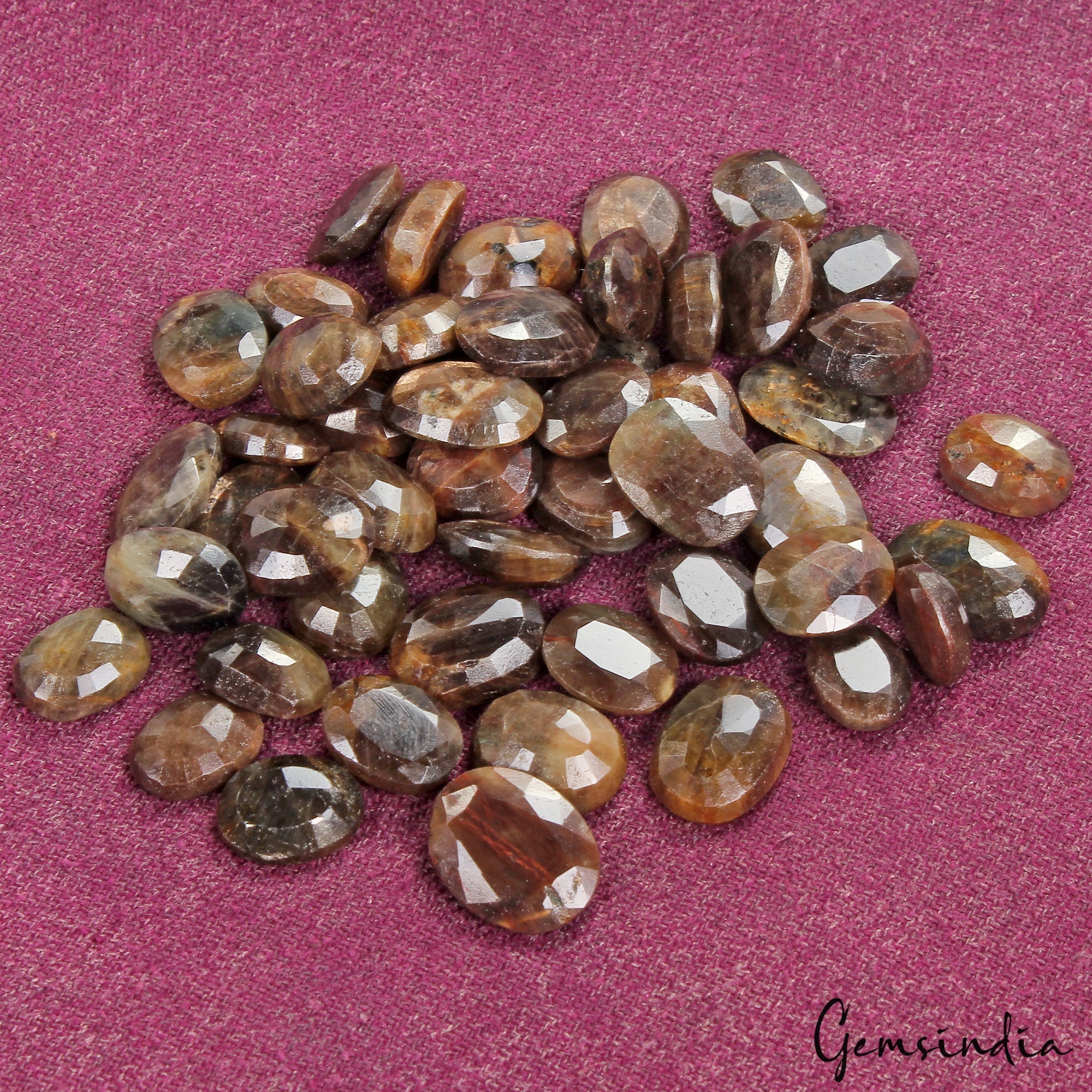 780 Ct/50 Pcs Natural Untreated Brown Sapphire Oval Cut Wholesale Loose Gem Lot
