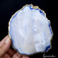 620 Cts Natural Druzy Onyx Huge Size Designer Cabochon Loose Gemstone 103mm/93mm