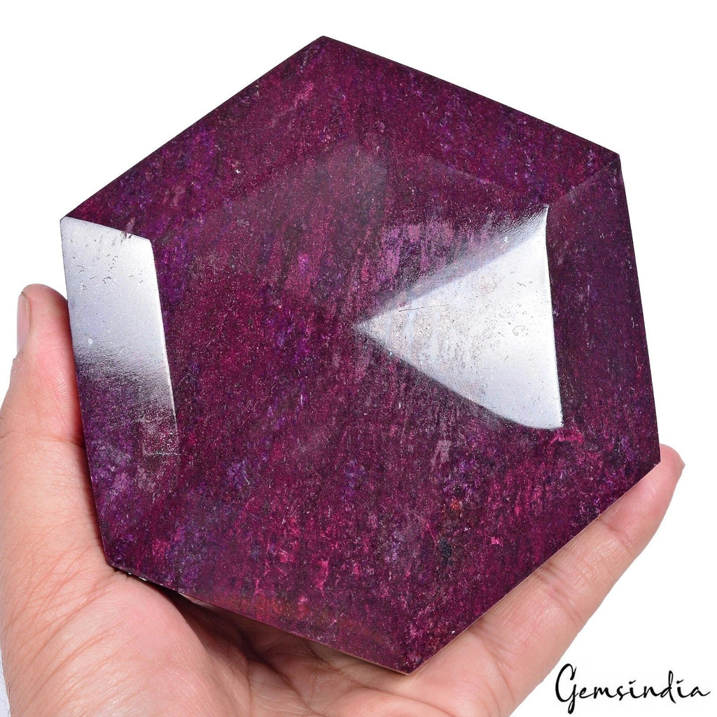 1.83 Kilo Natural Red Ruby Huge Museum Size Hexagon Cut Earth Mined Loose Gems