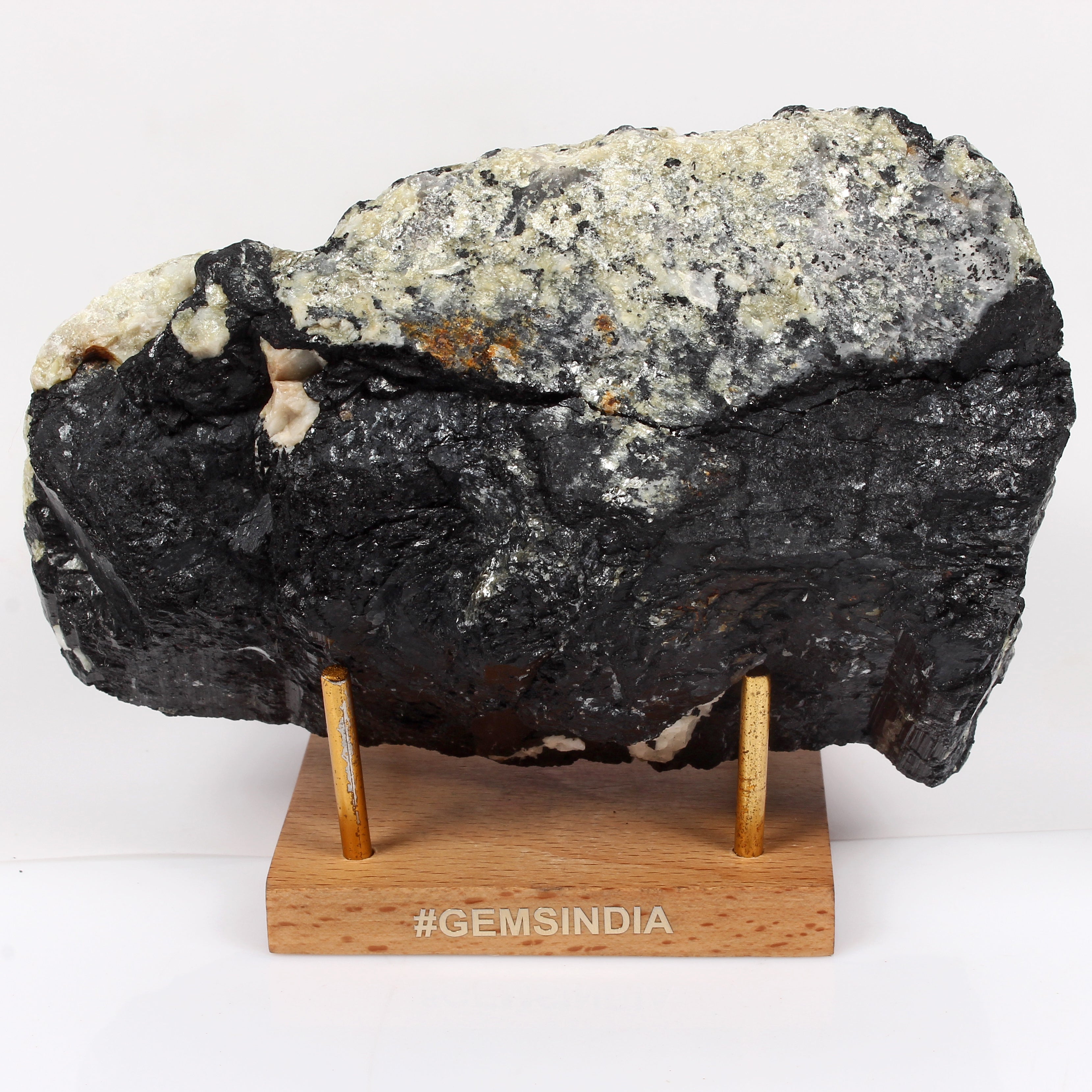 Massive Black Tourmaline w/Feldspar Erongo Mountain Namibia Specimen Rough 1.6Kg