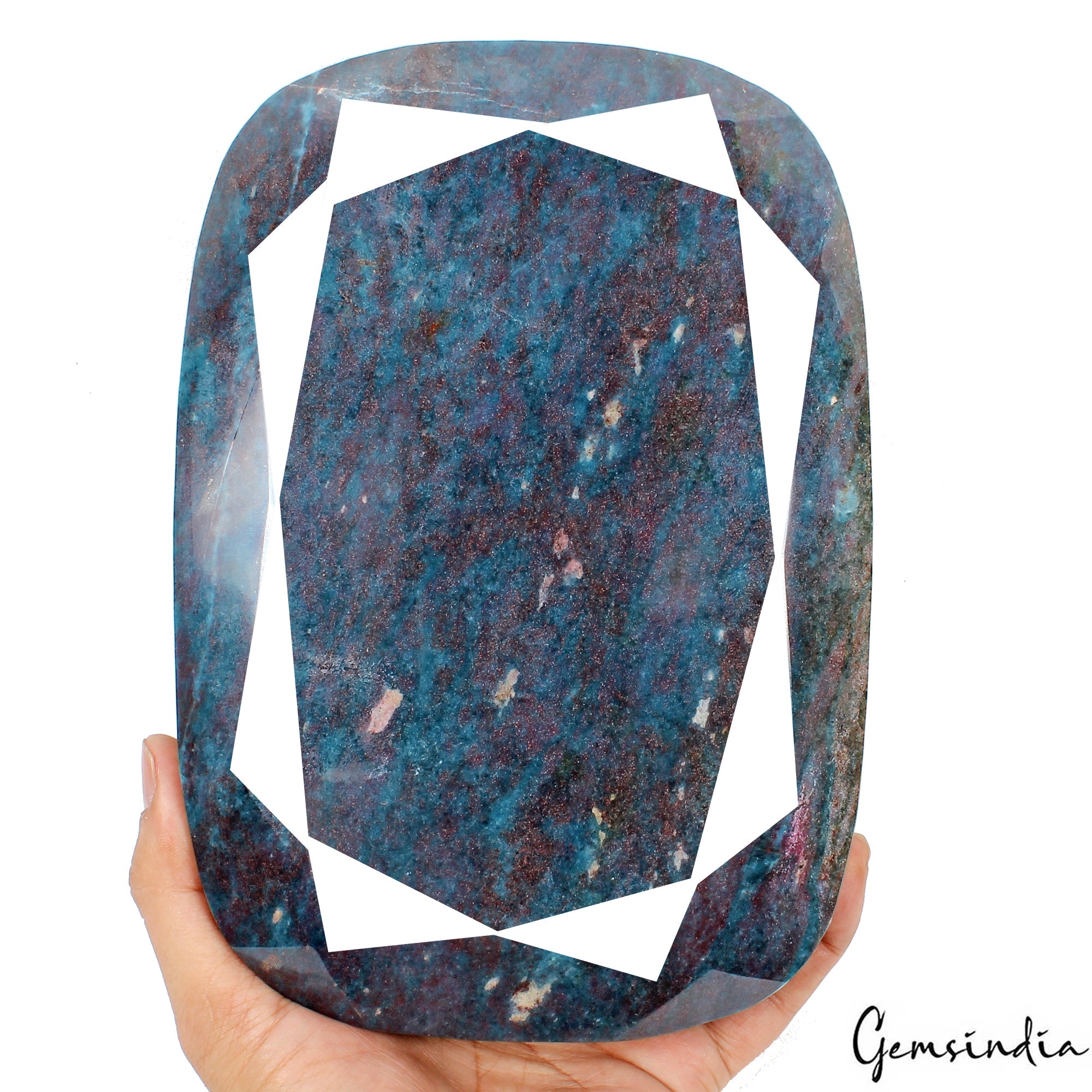 5.7 Kilo Super Huge Natural Ruby Kyanite Oval Cut Untreated Gemstone, Madagascar