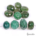 600 Ct/11Pc Natural Green Brazilian Emerald Round Cut Drill Beads Loose Gems Lot