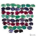 620 Ct/51 Pcs Natural Ruby Emerald Sapphire Mix Cut Loose Faceted Gemstones Lot