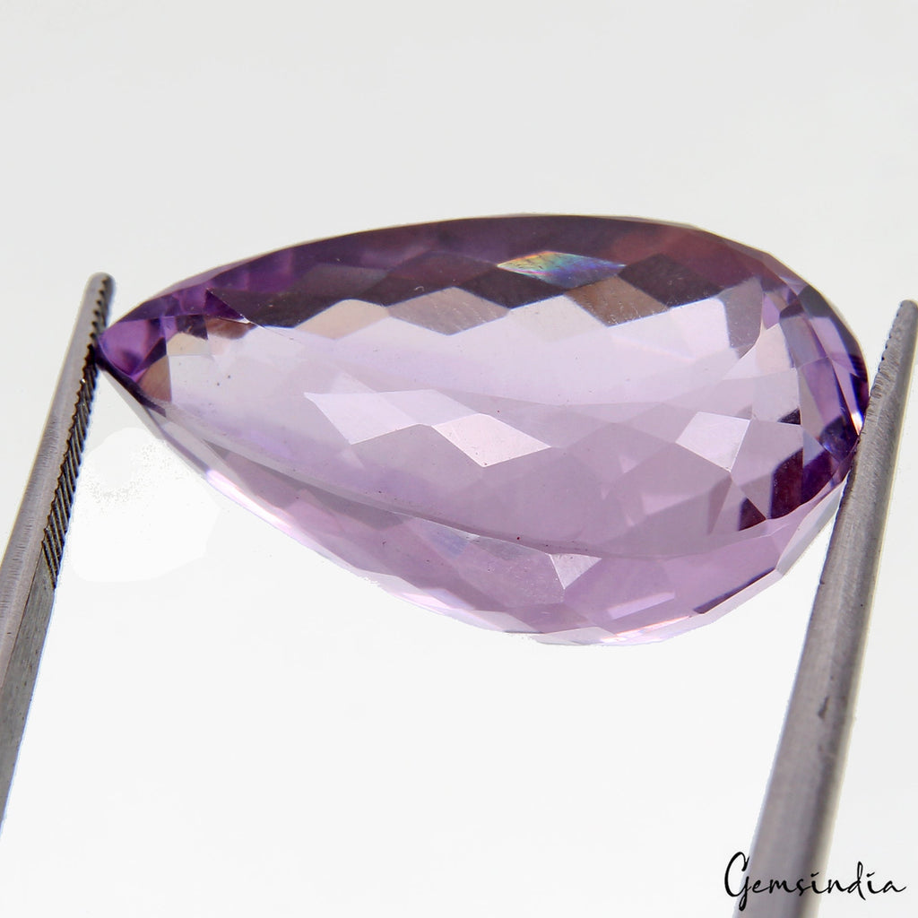 VVS 29.40Ct Natural Amethyst Certified Huge Pendant Size Pear Untreated Gemstone