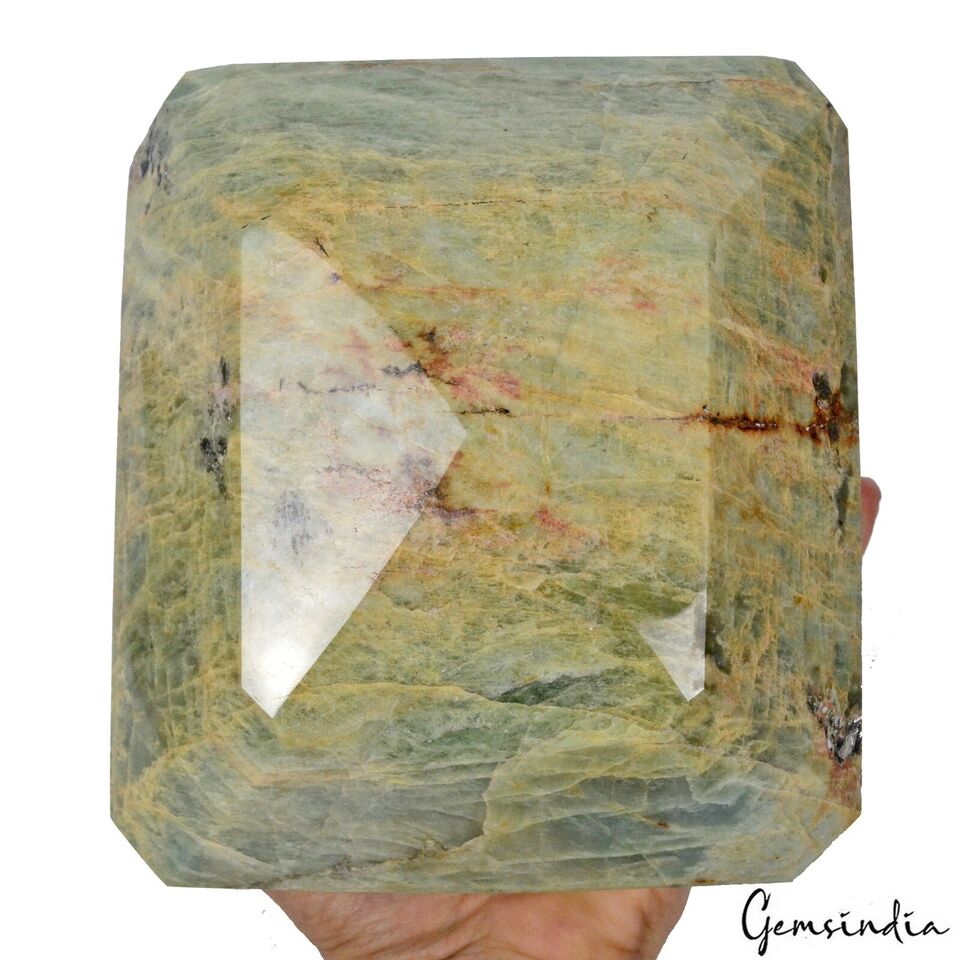 4.4Kg Natural Untreated Beryl Aquamarine Octagon Cut Museum Size Earth Mined Gem