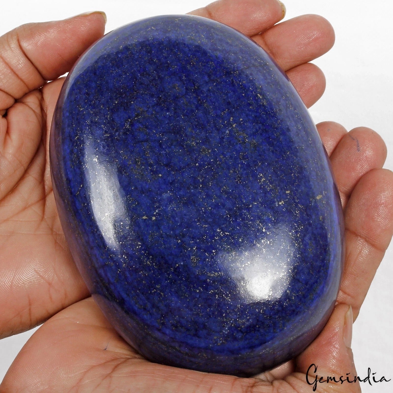 Lapis Lazuli Cabochon, Color Enhanced, Blue — 124 x 90 x 38mm, 4300 Ct, Afghanistan