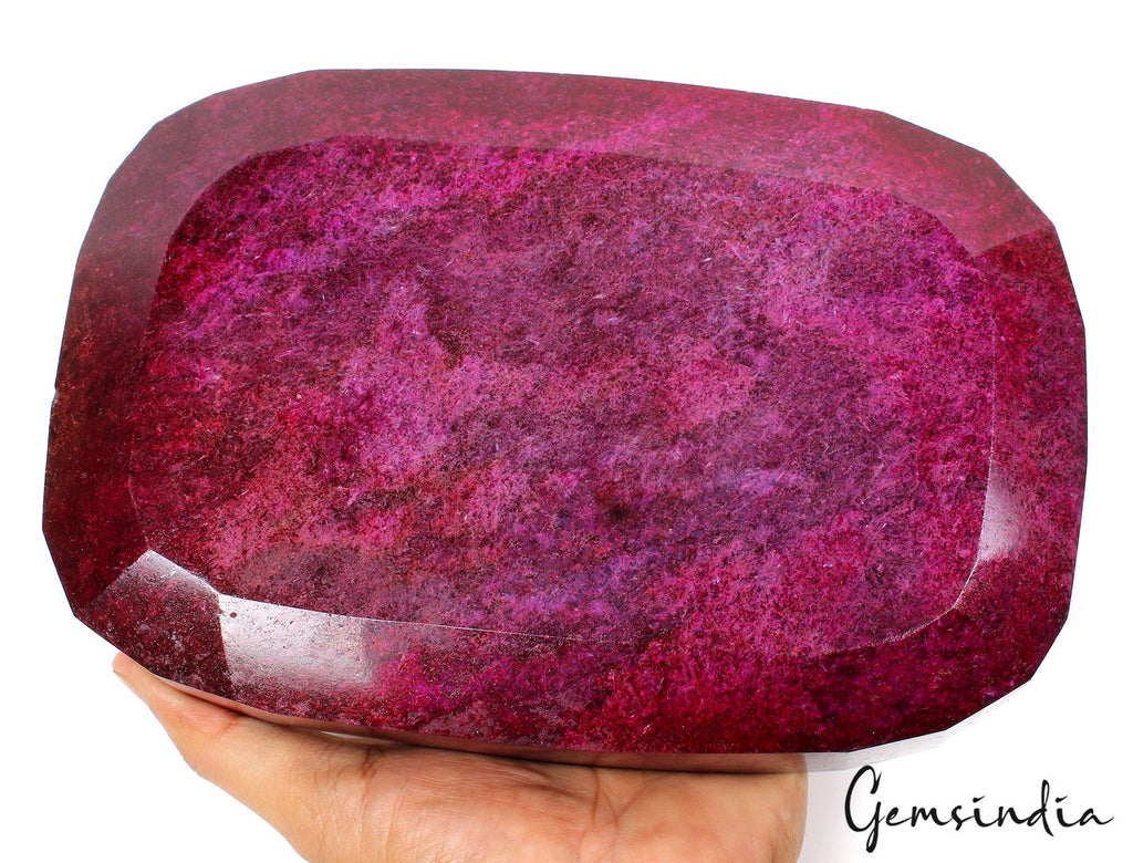 5.7 Kilo Natural Red Ruby Oval Faceted Cut Earth mined Huge Madagascar Gemstone