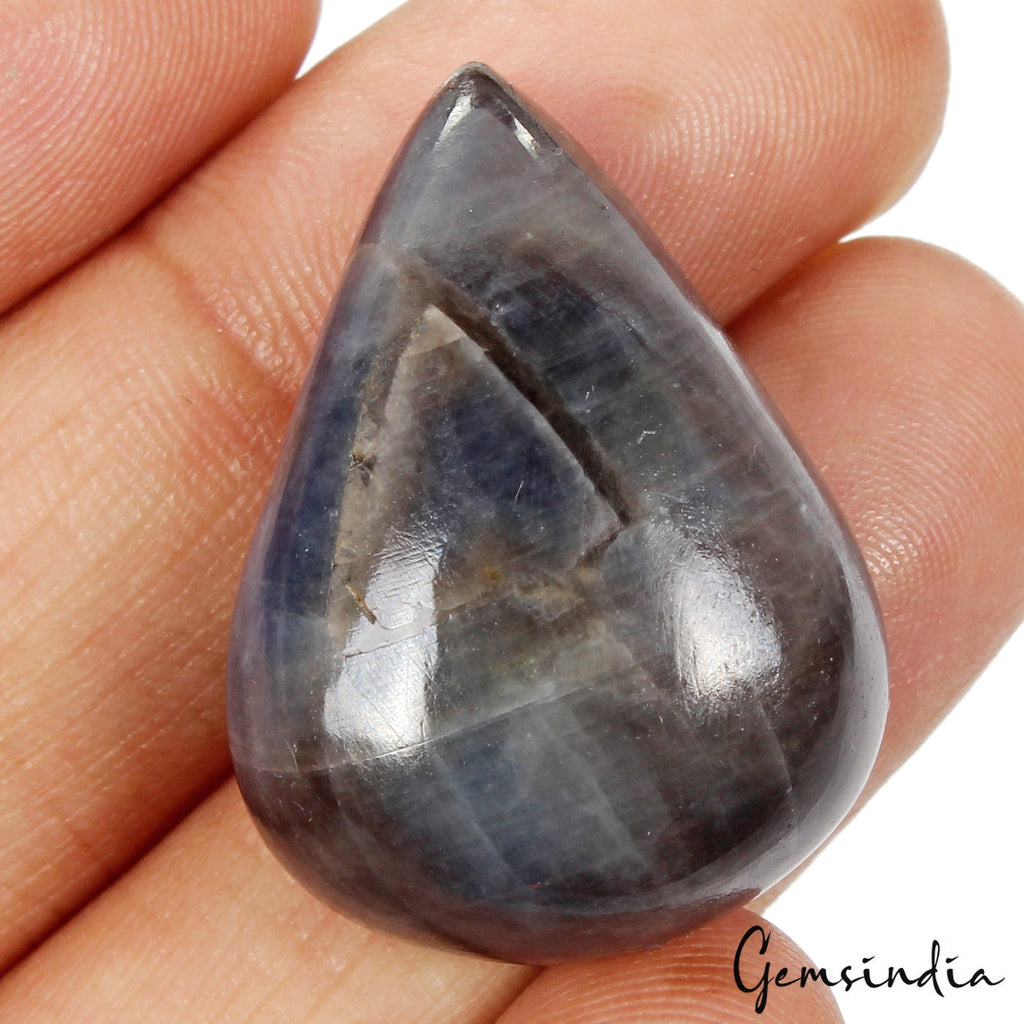 Certified 87.80 Cts Natural Untreated Blue Sapphire Pear Cabochon Huge Gemstone