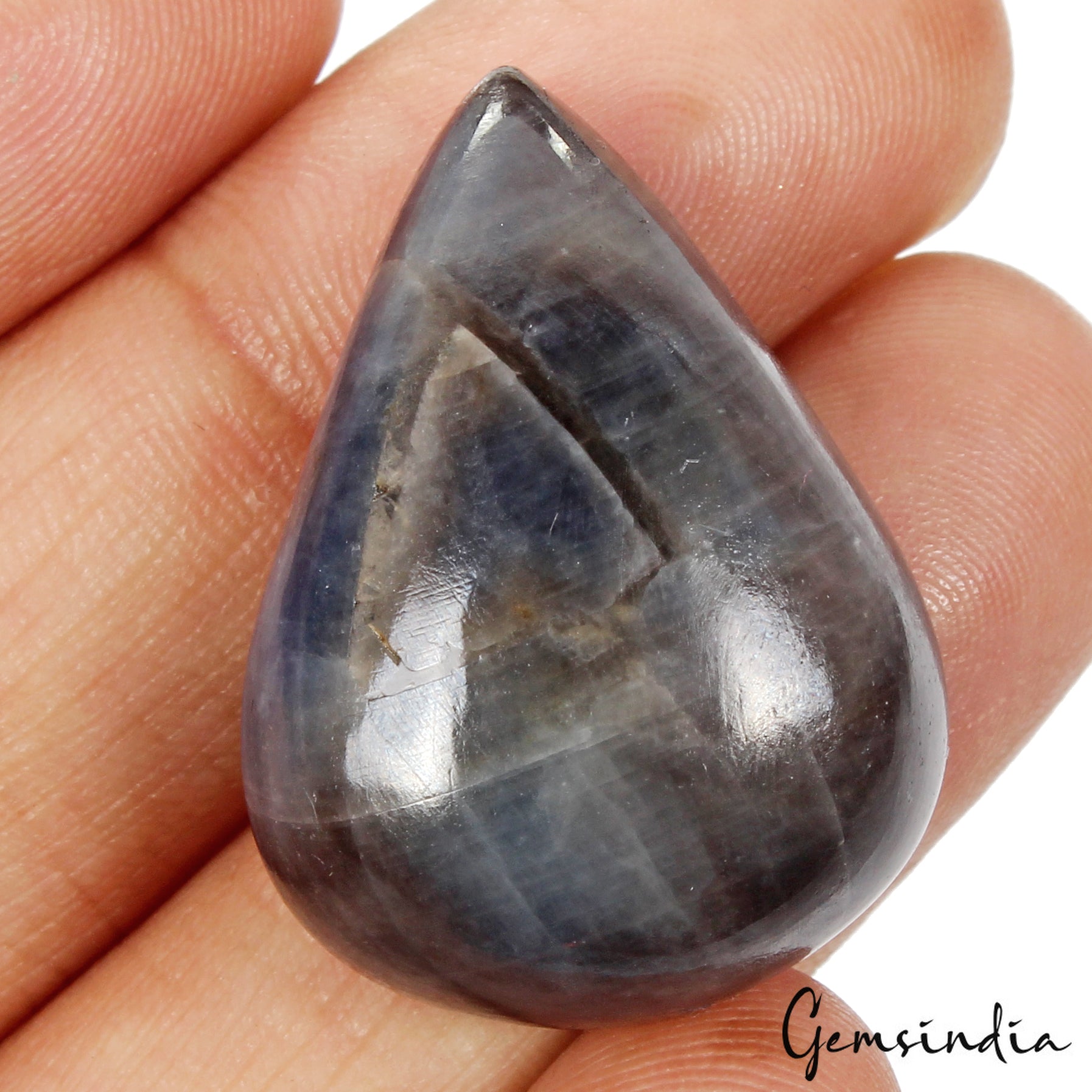 Certified 87.80 Cts Natural Untreated Blue Sapphire Pear Cabochon Huge Gemstone