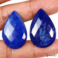 Lapis Lazuli Lot, Loose Gemstone, Blue — 2 Pieces, 35x23mm, 67.80 Ct, Afghanistan