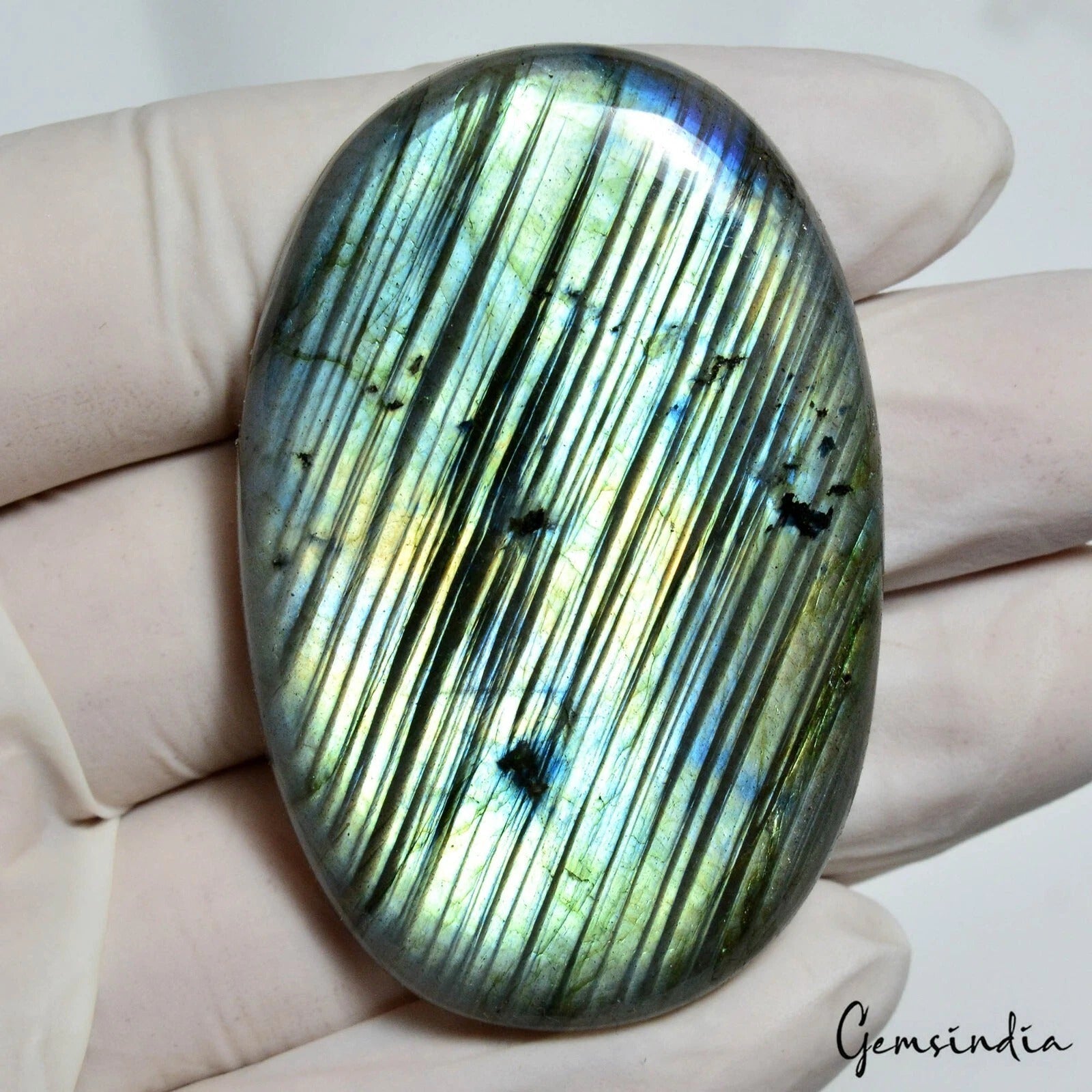 176.60Ct Natural Untreated Mult Color Labradorite Oval Cab Loose Gem For Pendant