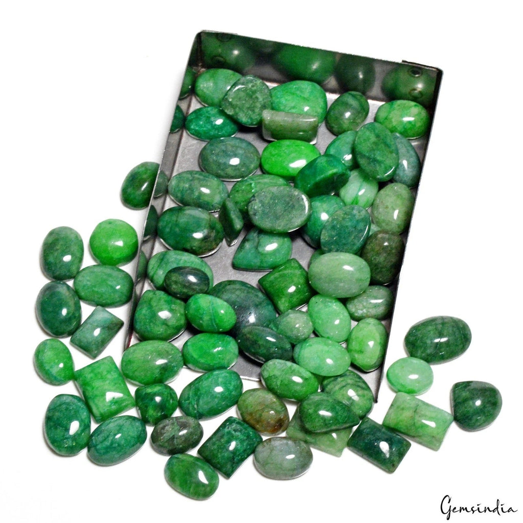 Natural Green Brazilian Emerald Mix Cabochon 770 Cts Wholesale Gems Lot 66 Pcs