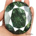 1450 Cts Natural Brazilian Dark Green Emerald Oval Faceted Cut Huge Loose Gem