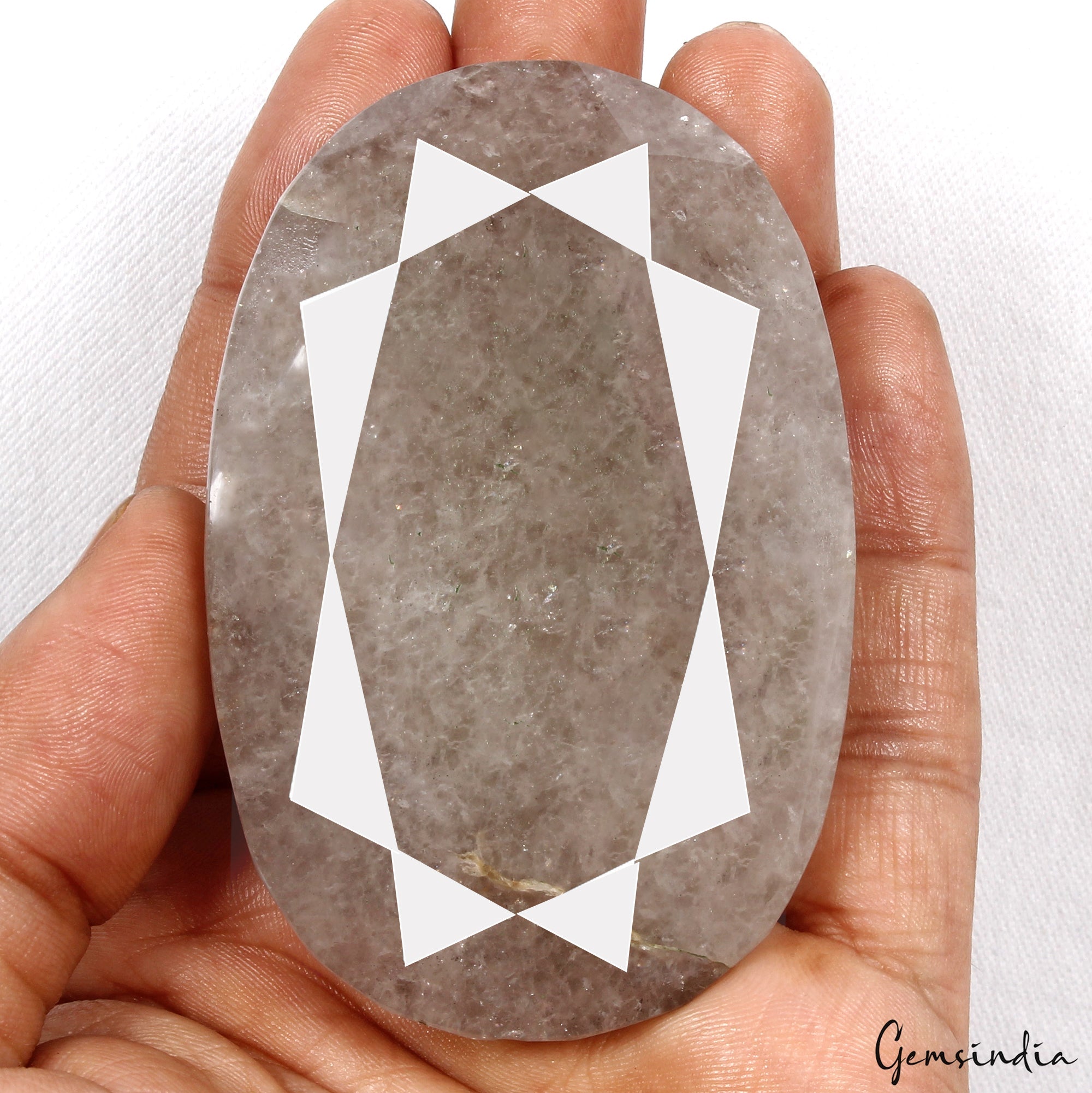 780 Cts Natural Untreated Rutilated Quartz Oval Faceted Huge Size Loose Gemstone