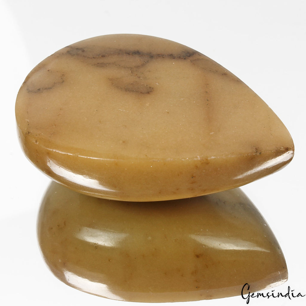 1600 Cts Natural Untreated Yellow Aventurine Pear Cab Loose Huge Earth Mined Gem
