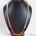 360 Cts Natural Multi Color Gems Round Cut Drilled Bead Handmade 25" Long Strand